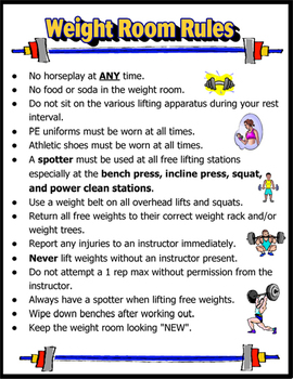 HSSC 17: Weightroom Organization, Safety, and Policies and Procedures ...